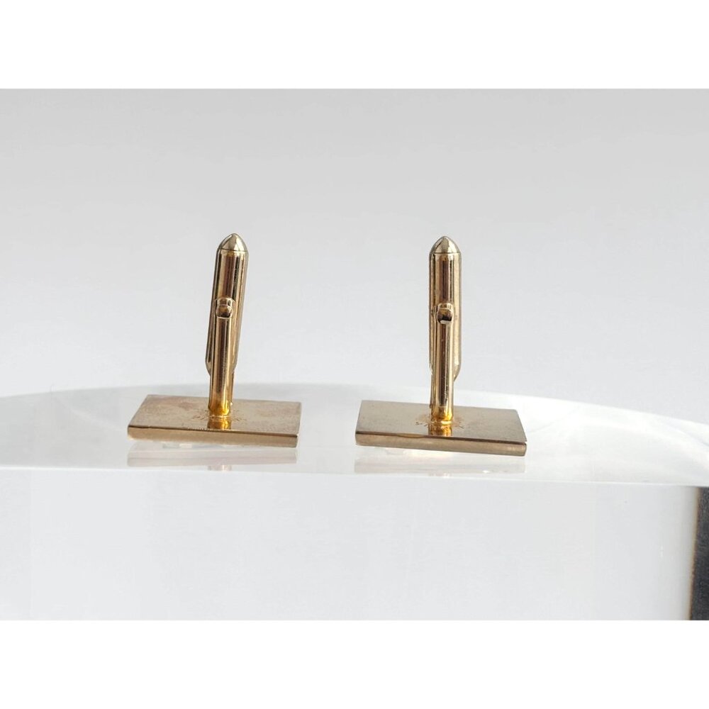 Swank Theater Mask Designed Comedy + Tragedy Gold Toned Square Vintage Enclosure - Picture 13 of 14